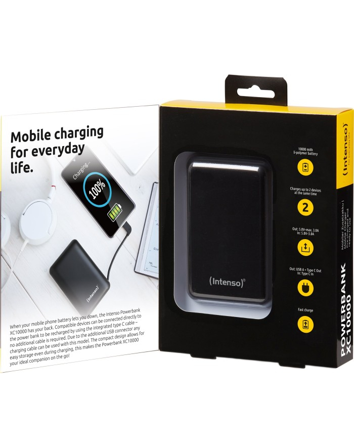 Intenso 7314530 power bank Black Lithium Polymer LiPo 10000 mAh, Powerbank 7314530