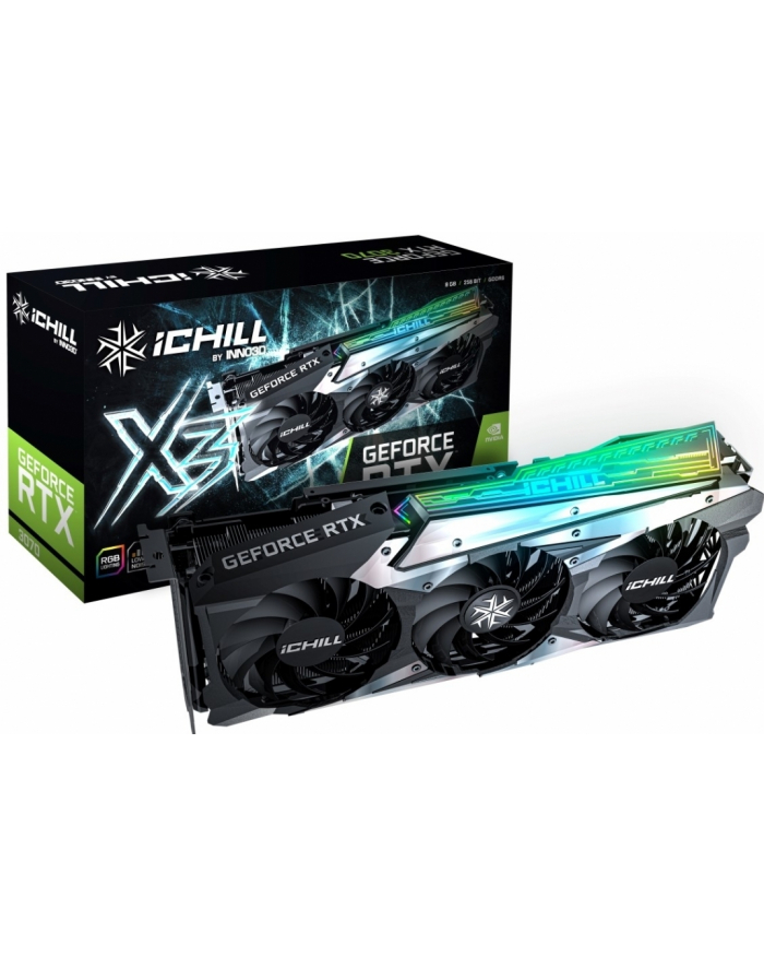 Inno3D Karta graficzna GeForce RTX 3070 X3 LHR C30703-08D6X-1710VA38H