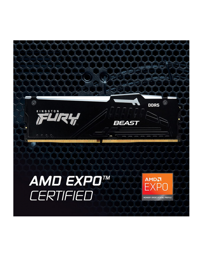 kingston DDR5 Fury Beast Black RGB  16GB(1*16GB)/5600  CL36