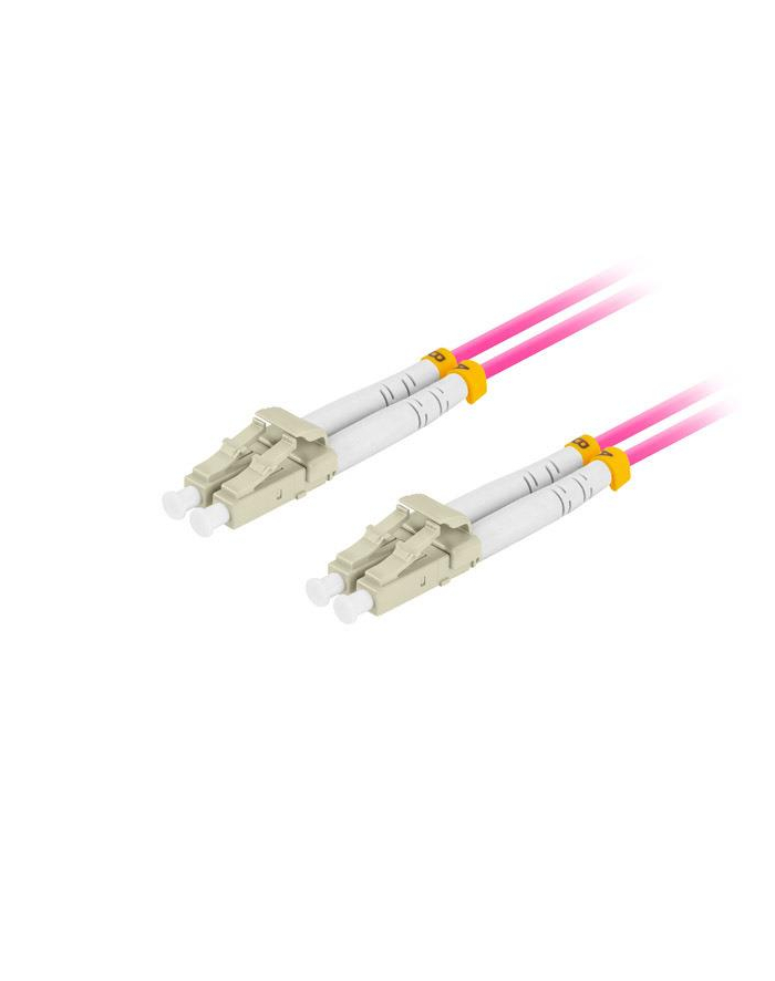 lanberg Patchcord światłowodowy Mm Lc/Upc-Lc/Upc Duplex 3.0mm 5m fioletowy