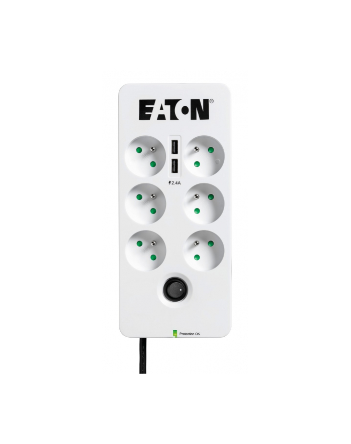 Listwa przeciwprzepięciowa EATON PB6UF (6 x UTE; 10 A; kolor biały)