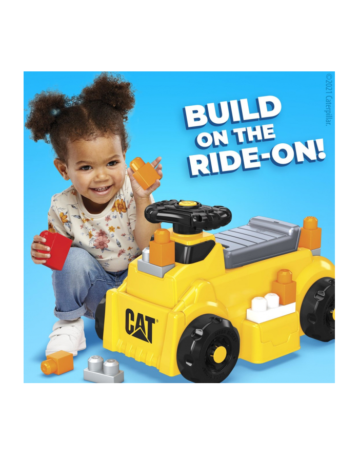 MEGA BLOKS CAT Pojazd jeździk 3w1 + klocki HDJ29 MATTEL