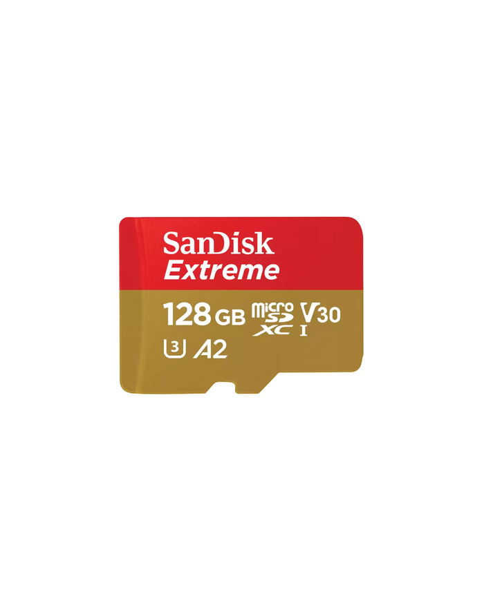 SanDisk Extreme 128 GB microSDXC - UHS-I U3, Class 10, V30, A2 SDSQXAA-128G-GN6GN
