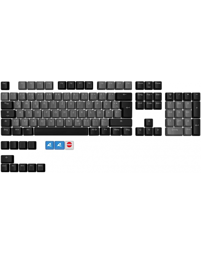 Sharkoon SKILLER SAC20, keycap Kolor: CZARNY, 115 pieces, ISO layout D-E