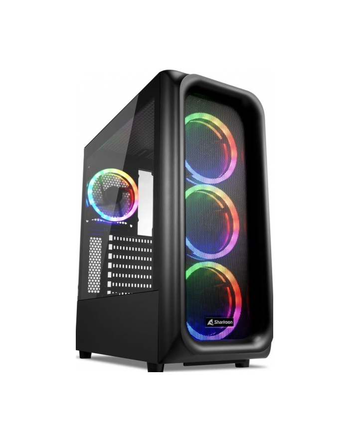 Sharkoon TK5M RGB, tower housing, Kolor: CZARNY, tempered glass - window