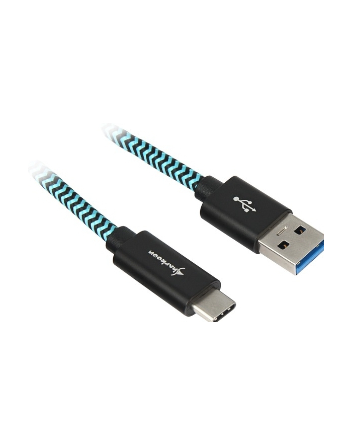 Sharkoon USB 3.1 A-C black blue 1.0m Aluminum + Braid