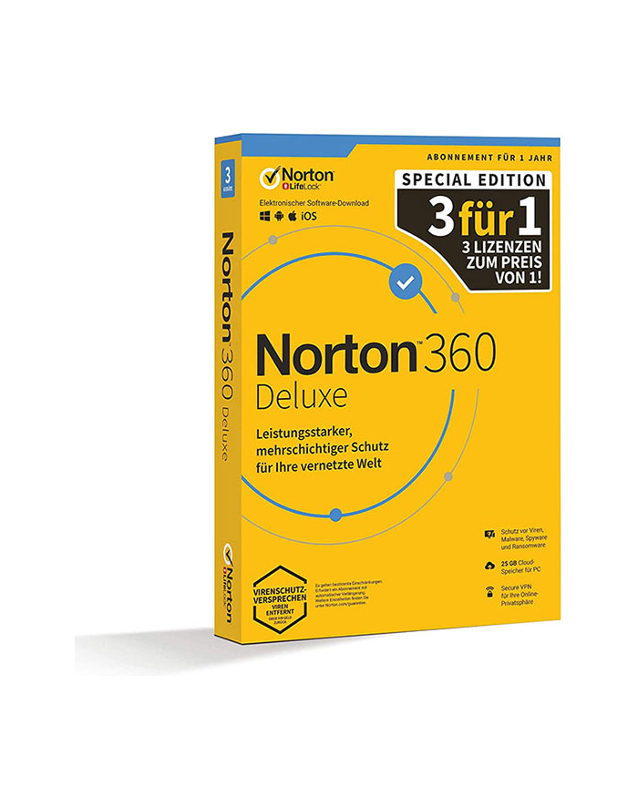 SYMANTEC 21406104 Norton 360 Deluxe 1 x licencja 1 lata