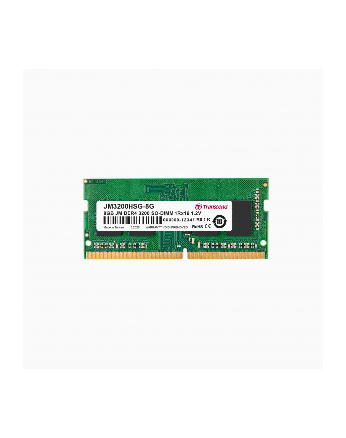 TRANSCEND 8GB JM DDR4 3200 SO-DIMM 1Rx16 1Gx16 CL22 1.2V
