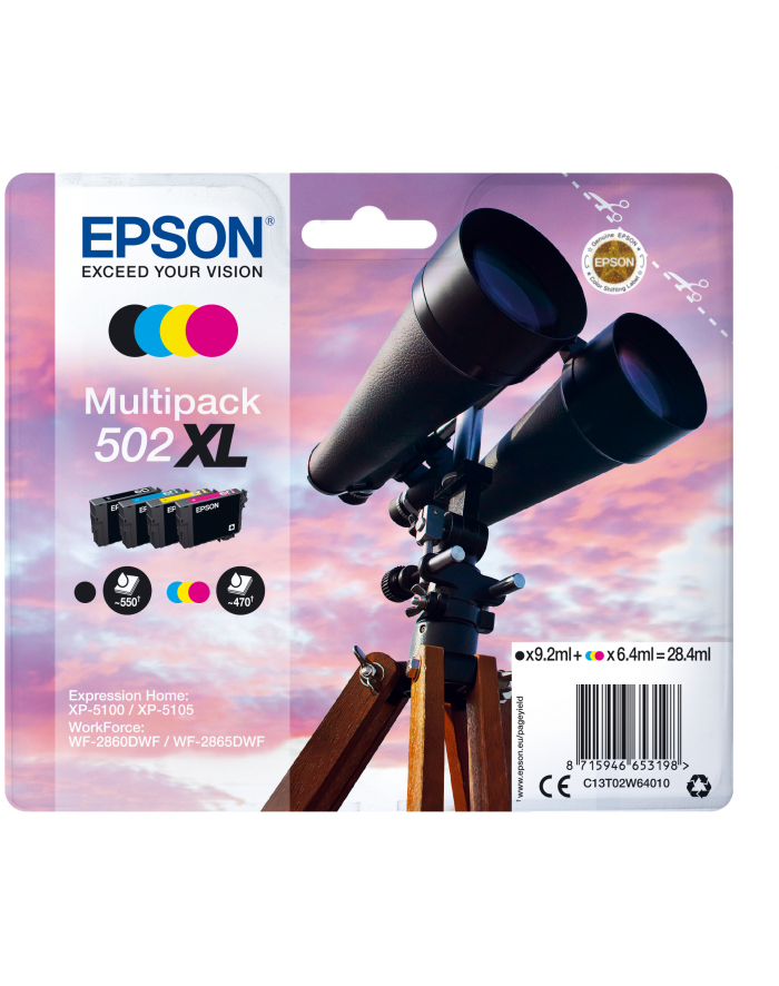 Tusz Epson CMY 6,4 ml Black 9,2 ml XP-5100 RF+AM