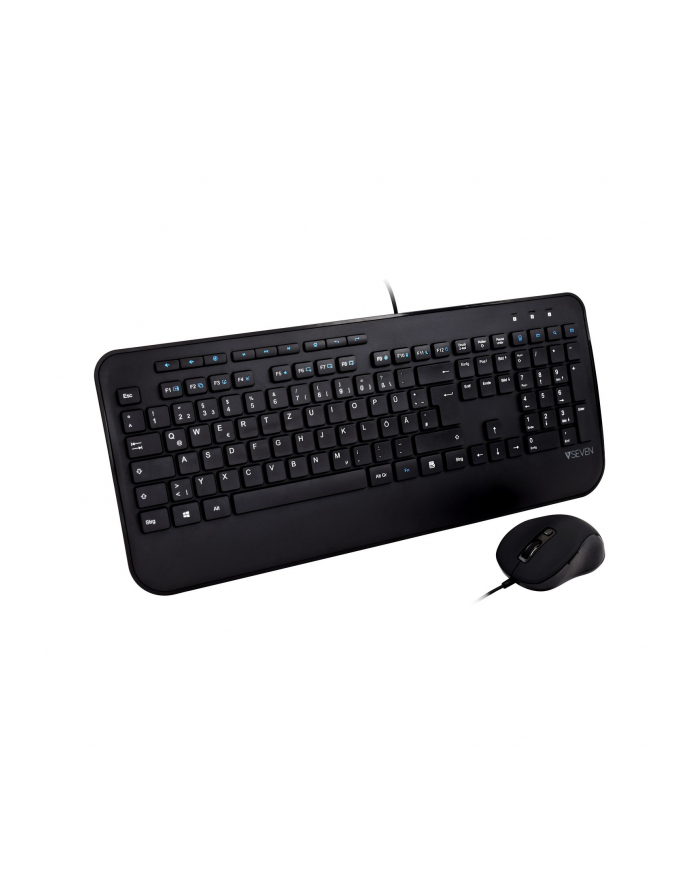 V7 CKU300DE - KEYBOARD AND MOUSE SET - GERMAN - BLACK - ZESTAW KLAWIATURA I MYSZ - CZARNY CKU300DE