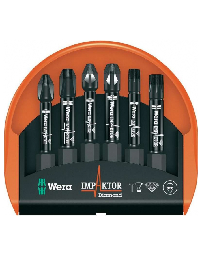 Wera Bity Mini Check Impaktor 4, 6,3 mm (1/4 ), 6 szt.
