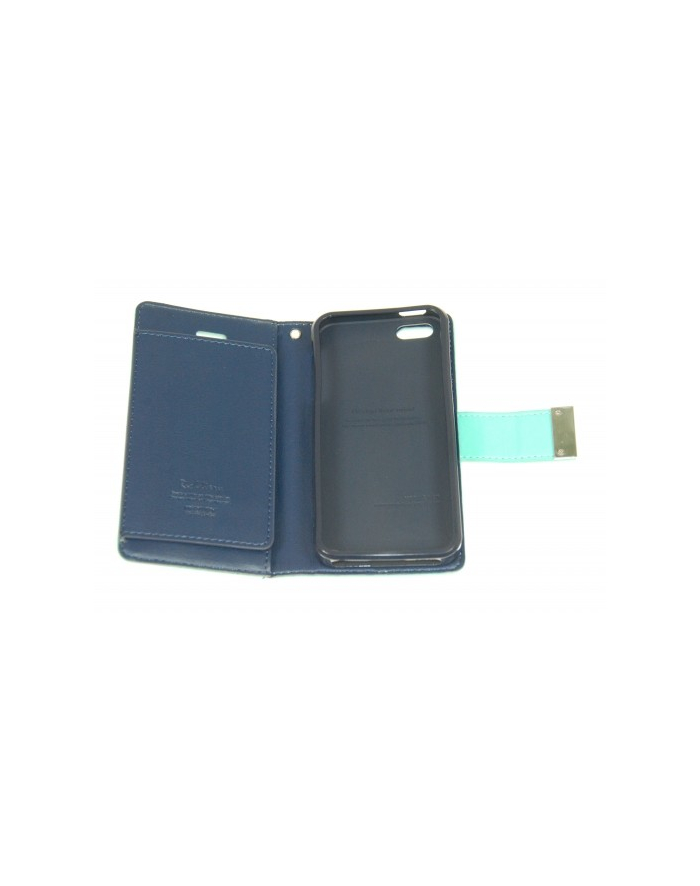 Etui skórzane Rich iPhone 6 Plus miętowo-granatowe