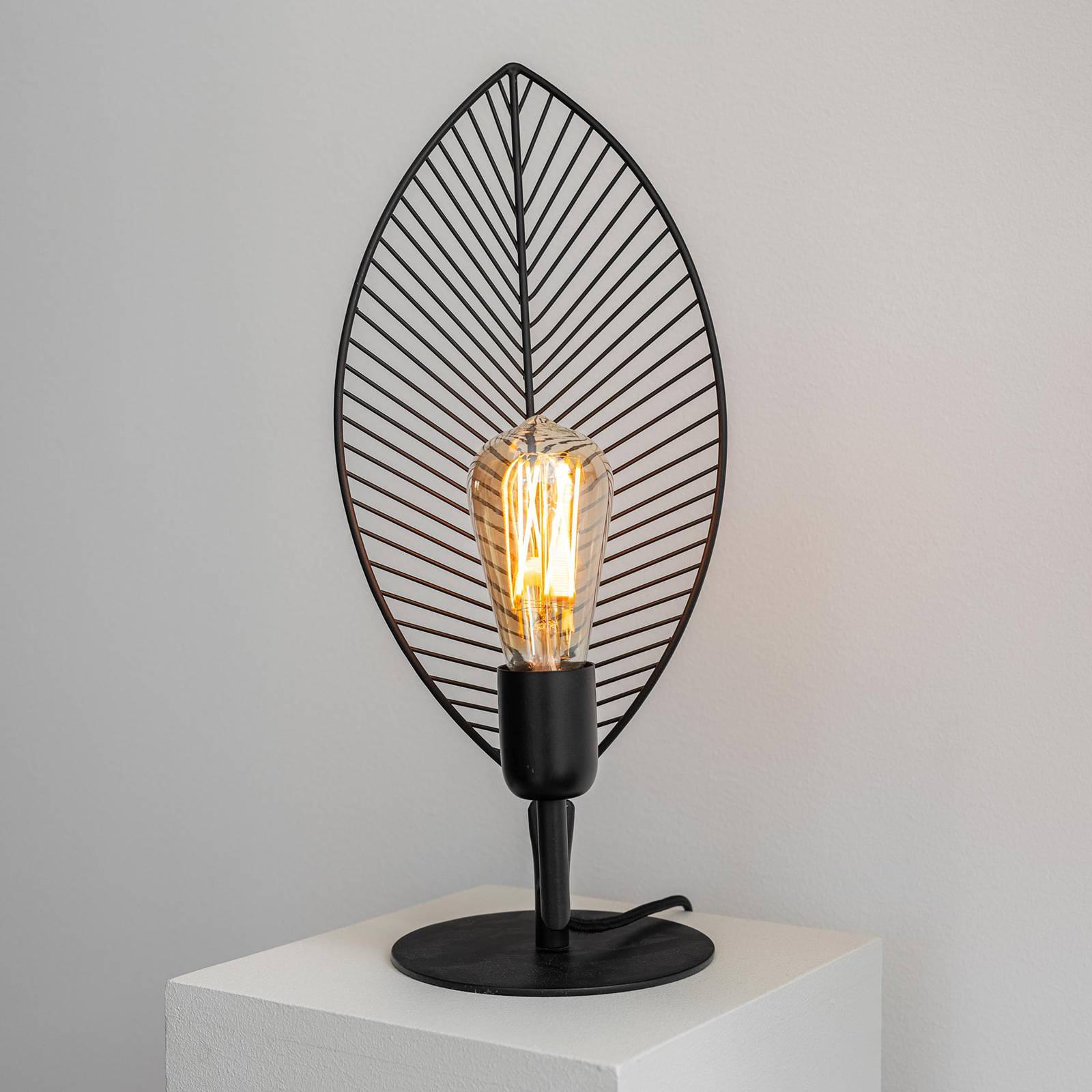 PR Home Elm lampa stołowa w kształcie liścia, wysokość 42 cm