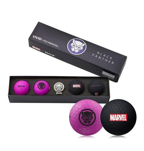 Piłki golfowe VOLVIK MARVEL BLACK PANTHER, Pack