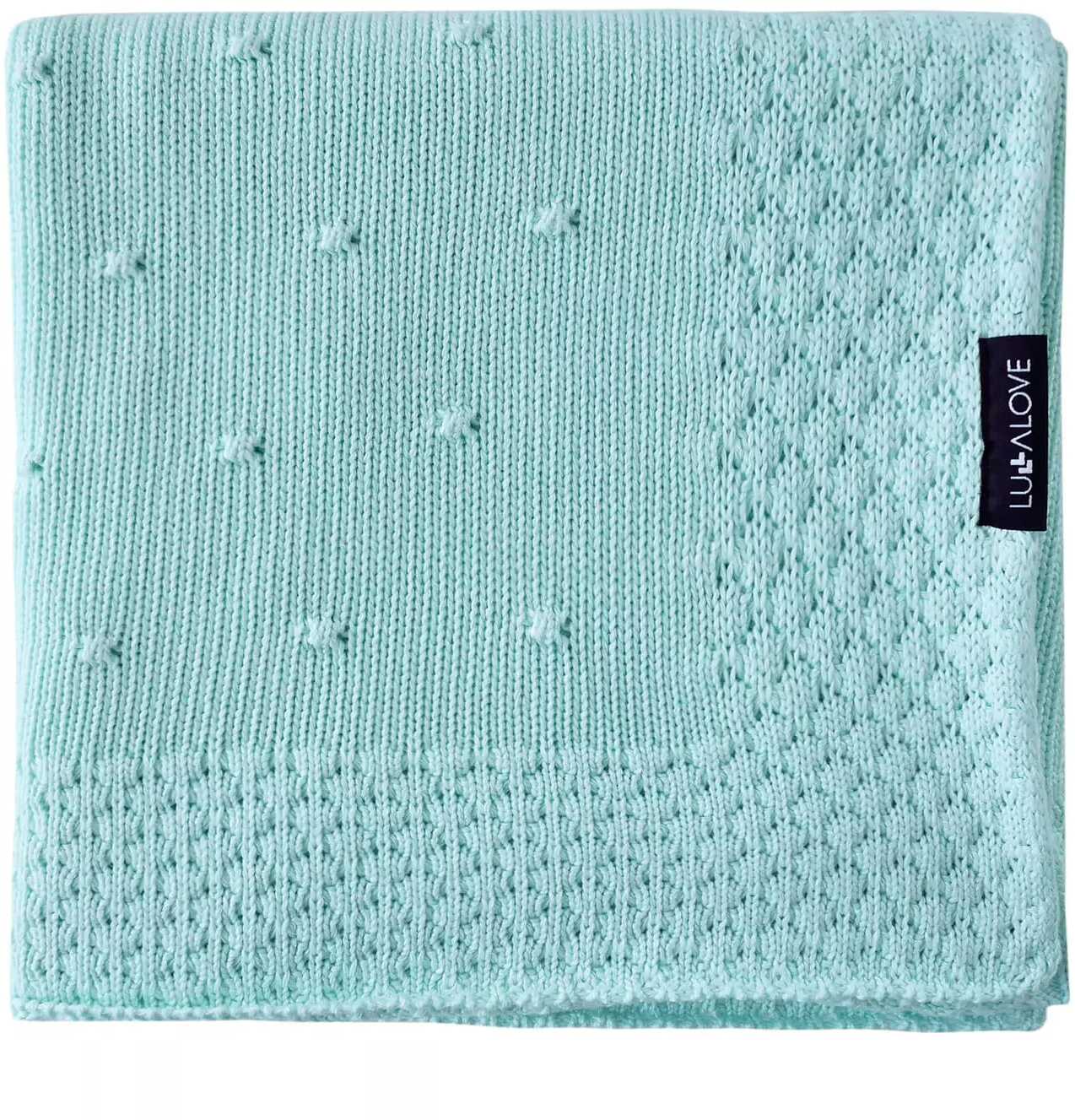 Bambusowy koc - popcorn mięta 80x100 cm Lullalove