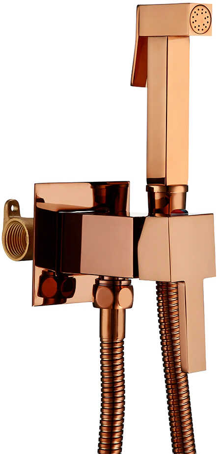 Bateria bidetowa retro RAMENA różowe złoto