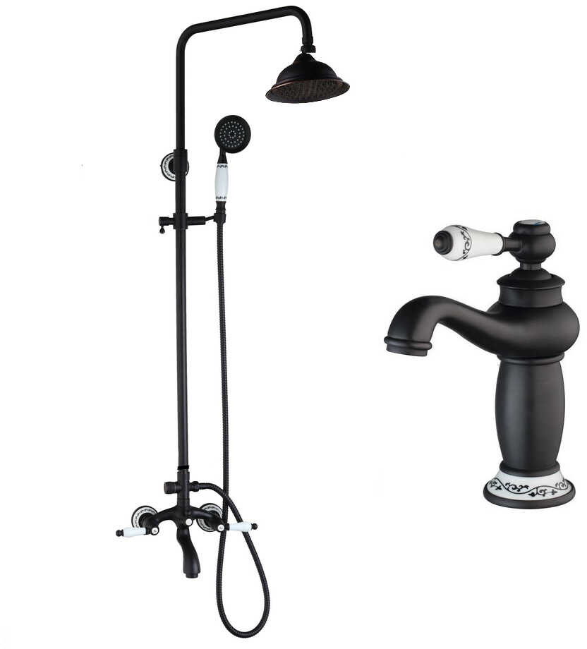 ZESTAW bateria prysznicowa ATROPOS+ bateria umywalkowa ADEONA