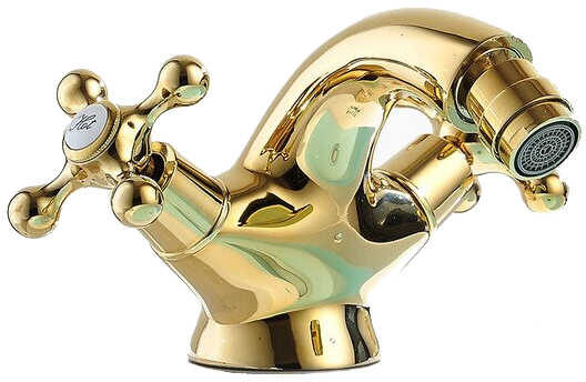 Bateria umywalkowa / bidetowa retro ABELIA czarna - złoty