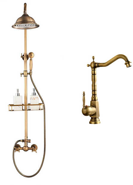 ZESTAW bateria prysznicowa AMONE + bateria umywalkowa HALIA