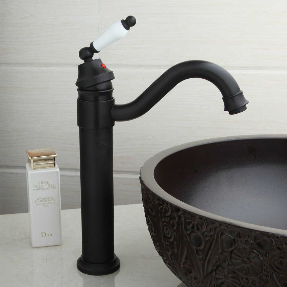 Bateria umywalkowa retro KASTALIA czarna