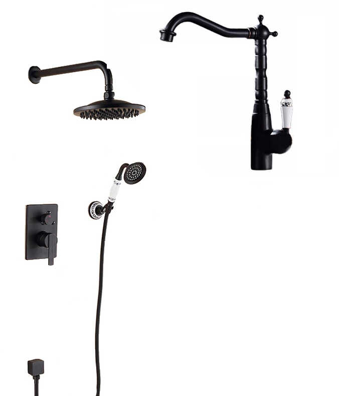 ZESTAW bateria prysznicowa VICTORIA + bateria umywalkowa FIDES