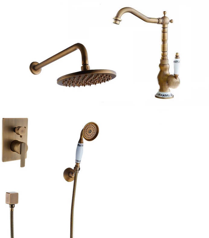 ZESTAW bateria prysznicowa VICTORIA + bateria umywalkowa HYBRIS