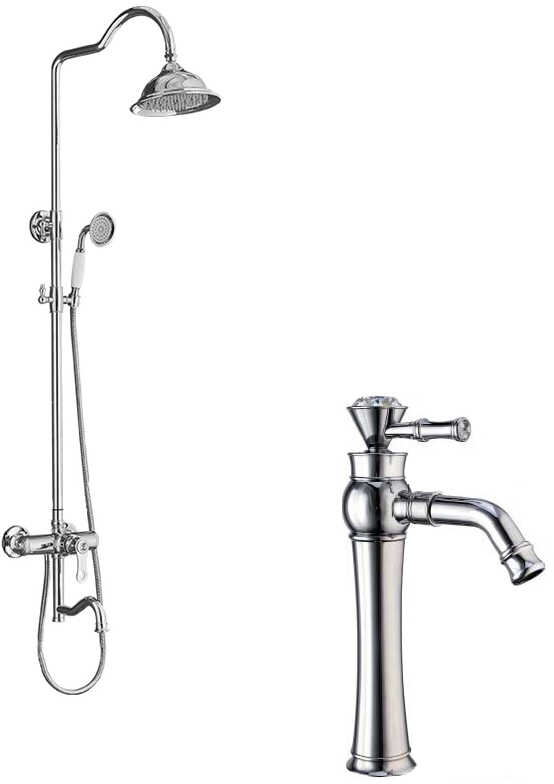 ZESTAW bateria prysznicowa MIDES + bateria umywalkowa CLARINE