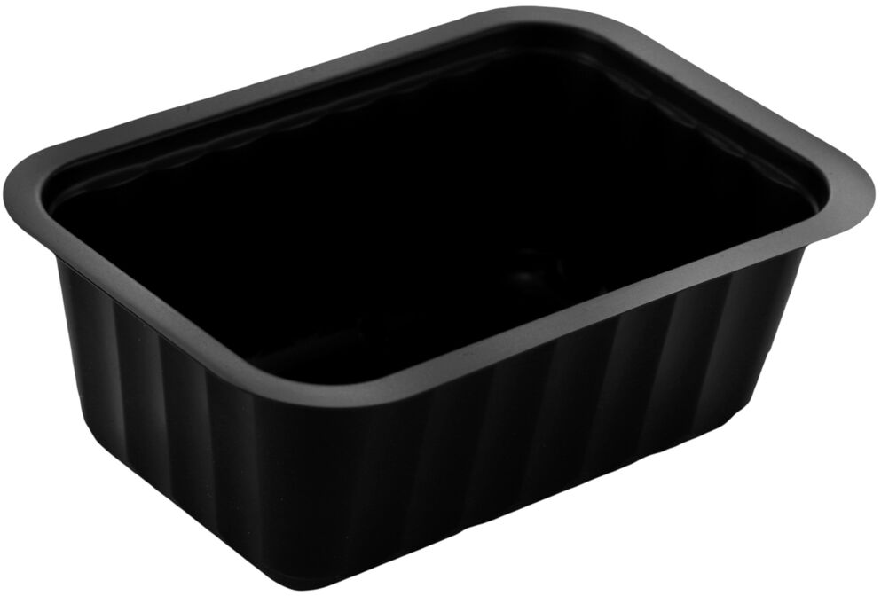 Pojemnik prostokątny do zgrzewu Czarny 375 ml CL375N, 100 sztuk