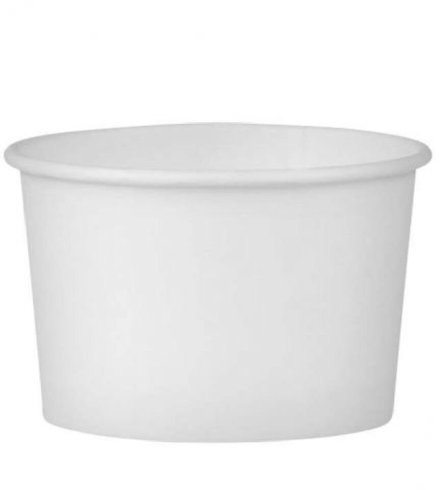 Pojemnik papierowy na lody 130 ml Biały 25 sztuk