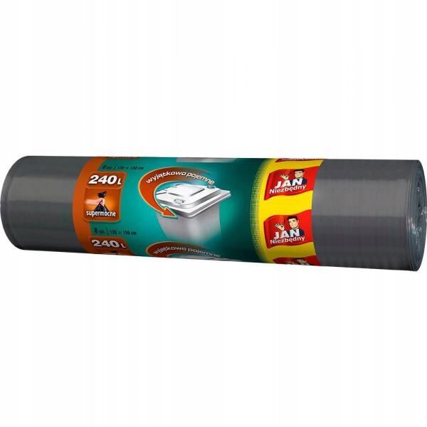 Jan Niezbędny Worki na śmieci Supermocne 240l, 8 sztuk