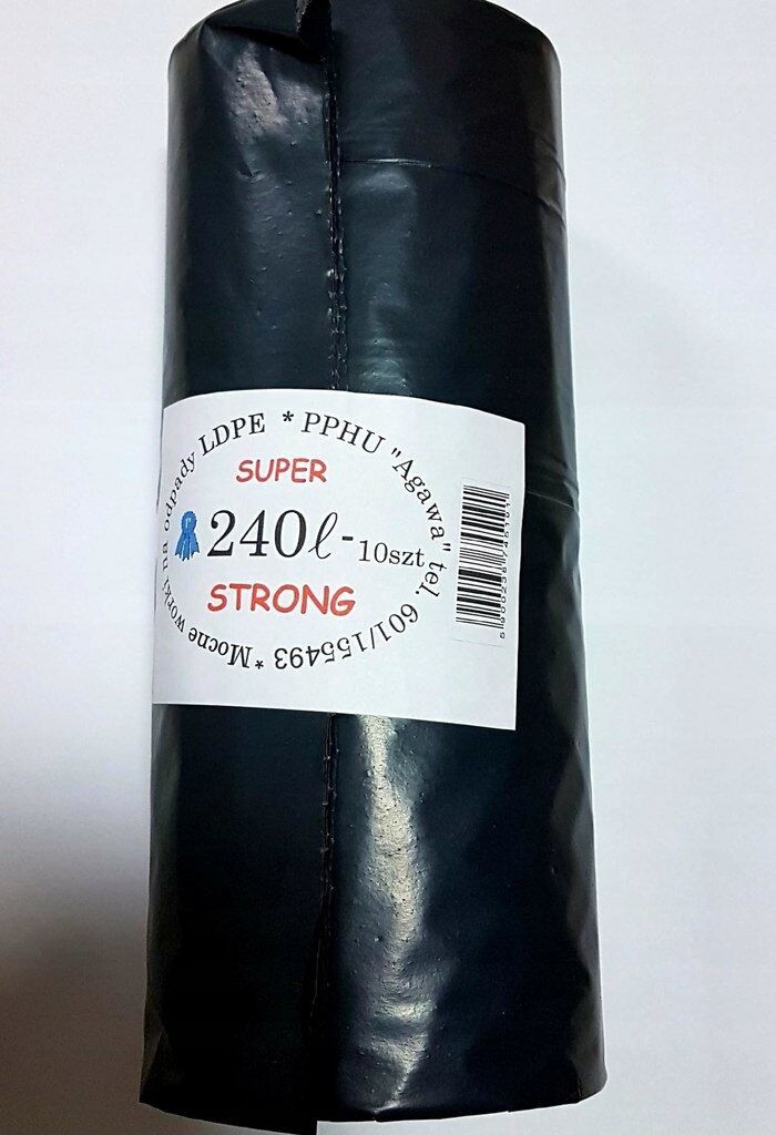 Agawa Worki na śmieci LDPE Strong 240l, 10 sztuk