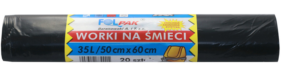 Folpak Worki na śmieci 50/60 35l, 20 sztuk