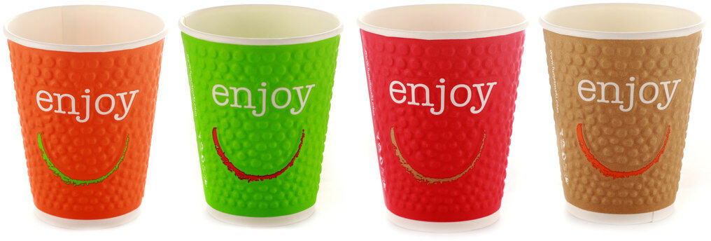 Kubek papierowy kolorowy ENJOY 300 ml, 40 sztuk