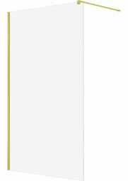NEW TRENDY Kabina VELIO SATIN GOLD walk-in 130x200 szkło czyste 8mm z powłoką D-0200B