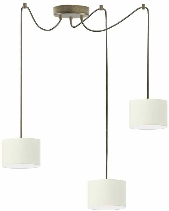 LAMPA PAJĄK 3 RAMIENNA REGULOWANA ALLISON W3 STARE ZŁOTO - ECRU
