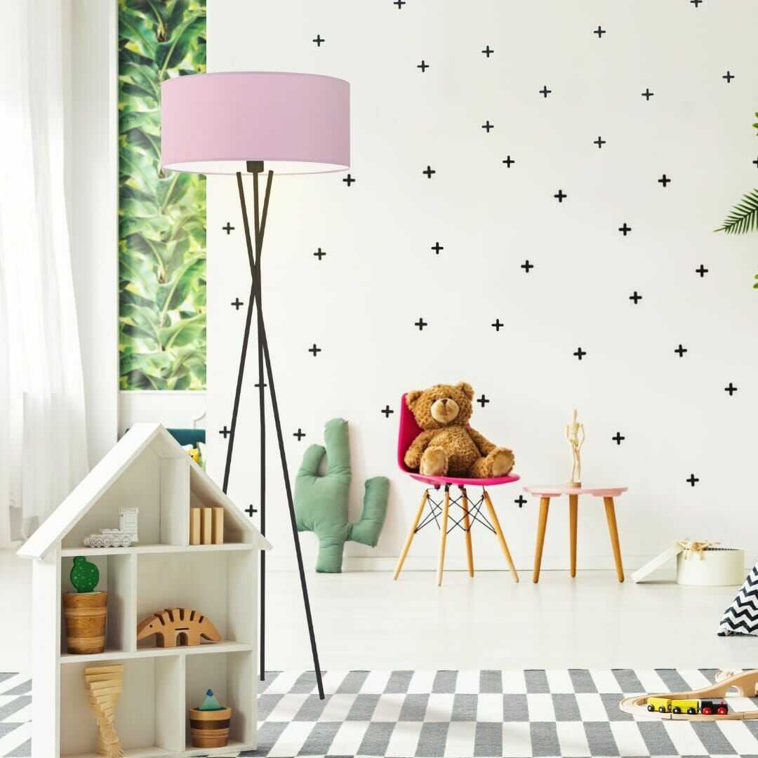 DZIECIĘCA LAMPA STOJĄCA Z JASNOFIOLETOWYM ABAŻUREM AUDREY