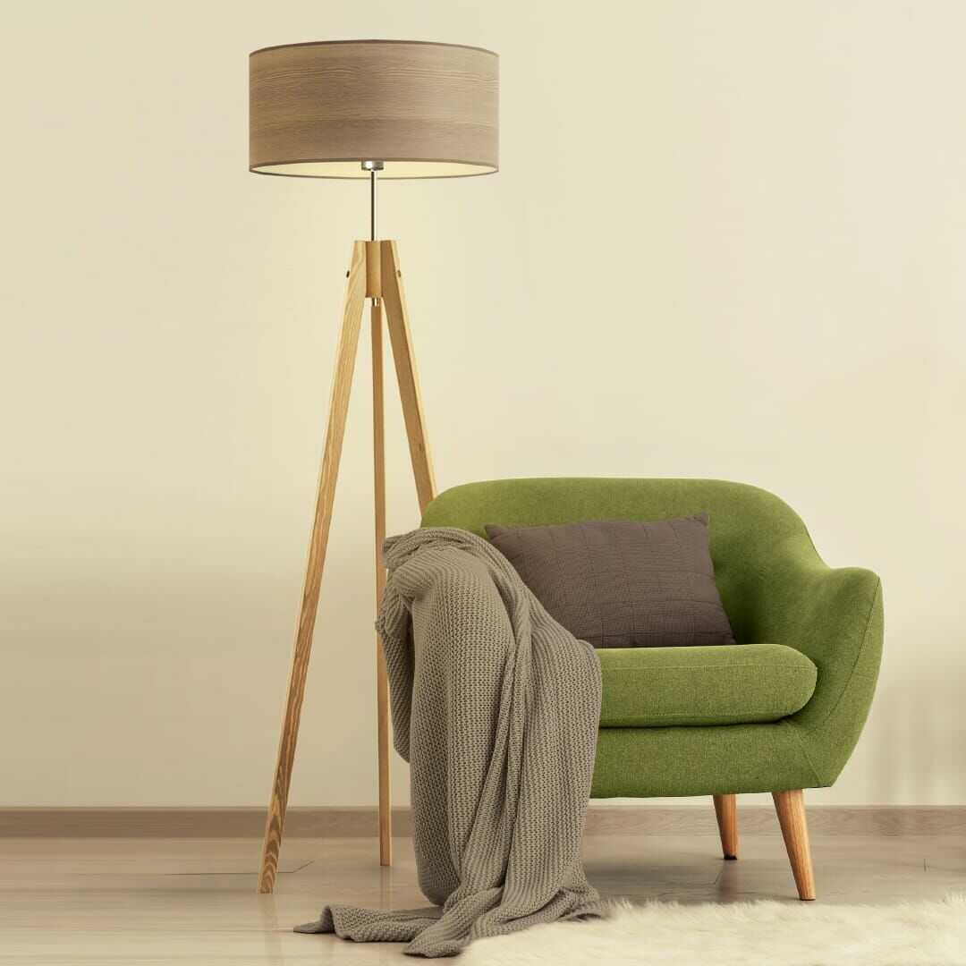 DREWNIANA LAMPA STOJĄCA W STYLU BOHO MILEY ECO