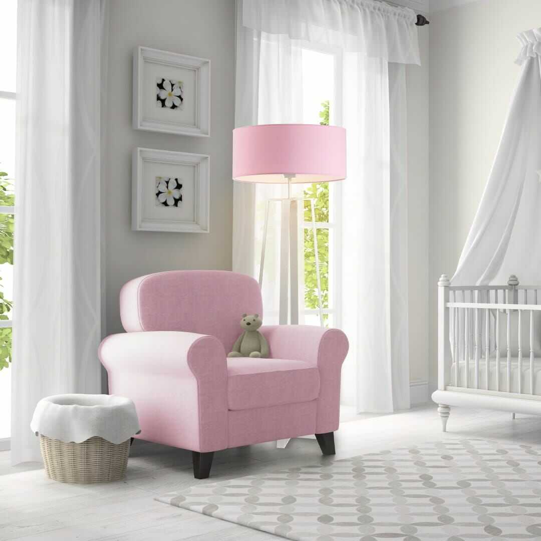 LAMPA STOJĄCA PODŁOGOWA DLA DZIECI XL BIAŁA/RÓŻOWY ABAŻUR KATE