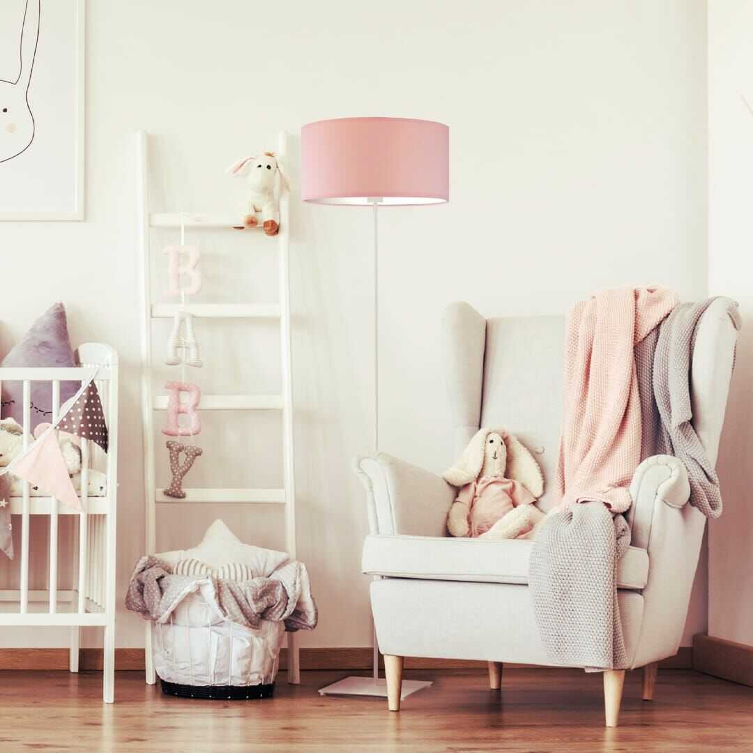 LAMPA STOJĄCA DO POKOJU DZIECKA BIAŁA/RÓŻ MATILDA