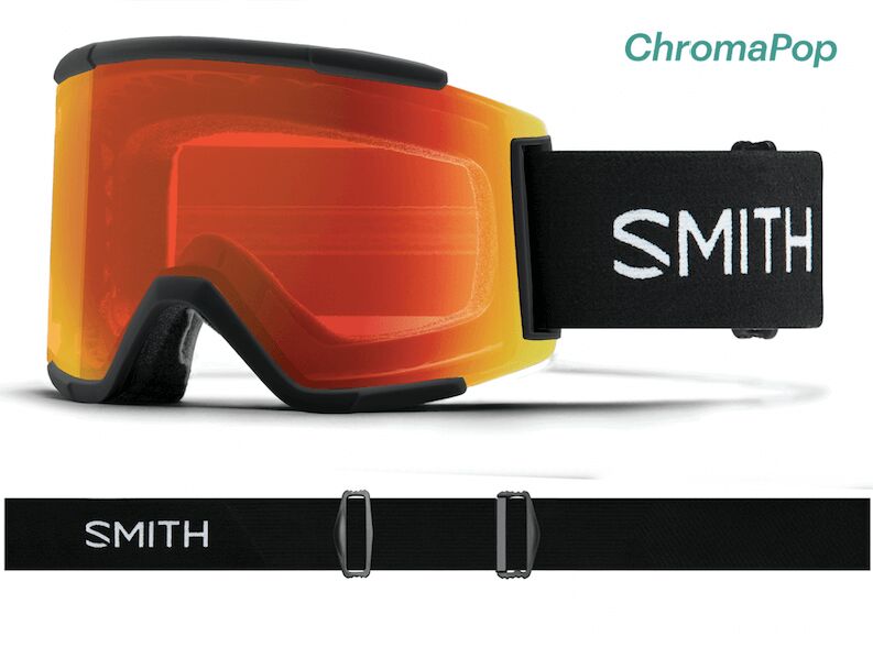 SMITH SQUAD XL Black ChromaPop Everyday Red Mirror + ChromaPop Storm Yellow Flash 2023