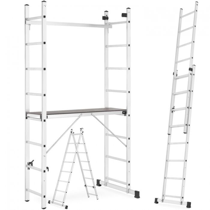Podest roboczy drabina aluminiowa rusztowanie drabinowe HIGHER 2x8