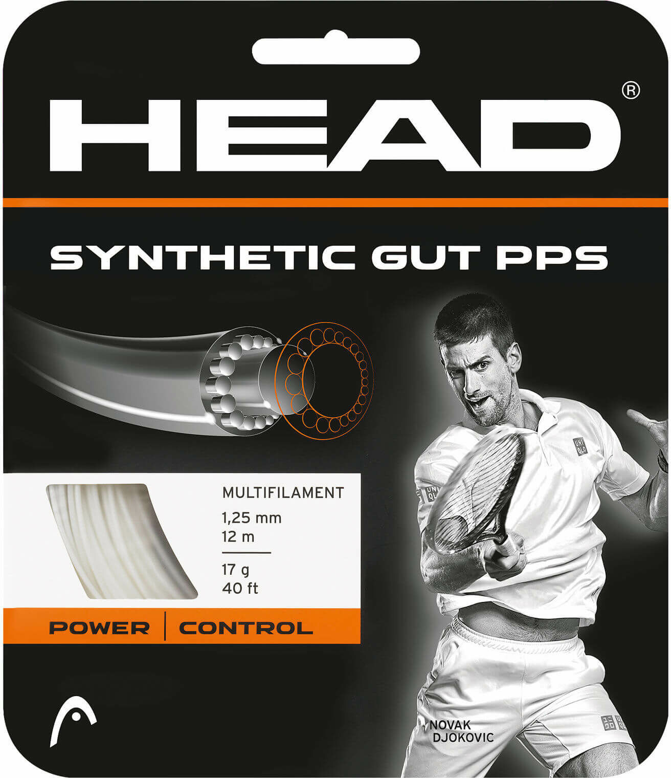 Naciąg HEAD SYNTHETIC GUT PPS White 1.25mm