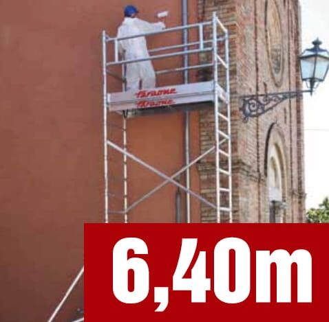 Rusztowanie aluminiowe TOP-SYSTEM 75x180cm - wysokość robocza 6,40m