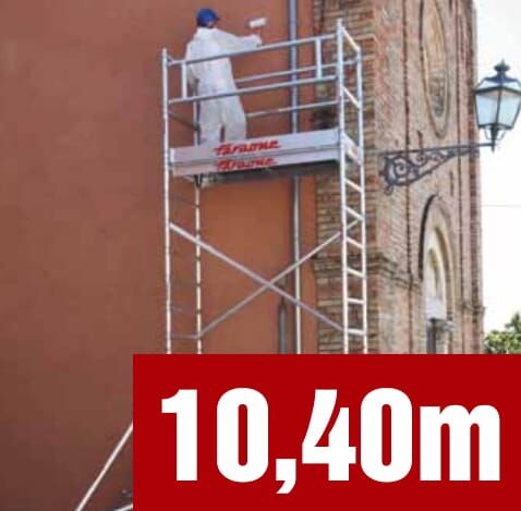 Rusztowanie aluminiowe TOP-SYSTEM 75x180cm - wysokość robocza 10,40m