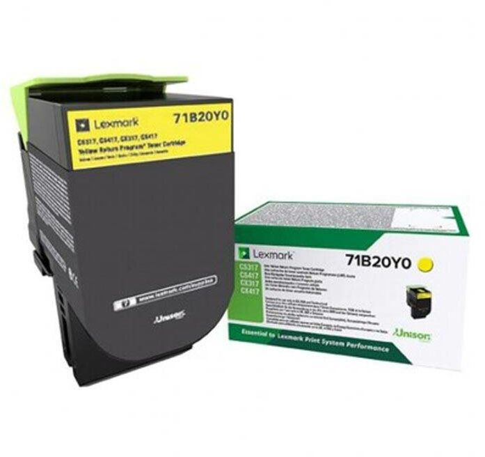 Toner Oryginalny Lexmark CS317DN CX317DN 71B20Y0 Żółty