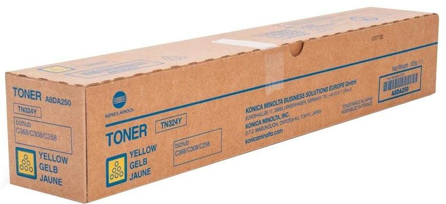 Toner Oryginalny Konica Minolta Bizhub C258 C308 C368 TN324Y Żółty