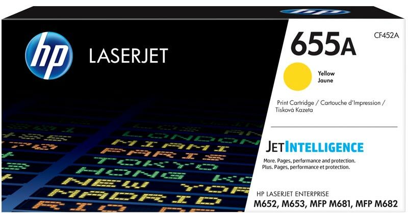 Toner Oryginalny HP Color LaserJet Enterprise M652DN M653DN M681Z M682Z 655A CF452A Żółty