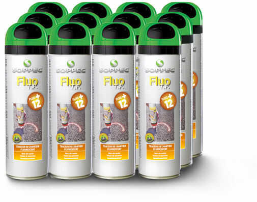 Farba FLUO TP Soppec, zielona, karton, 12 szt.