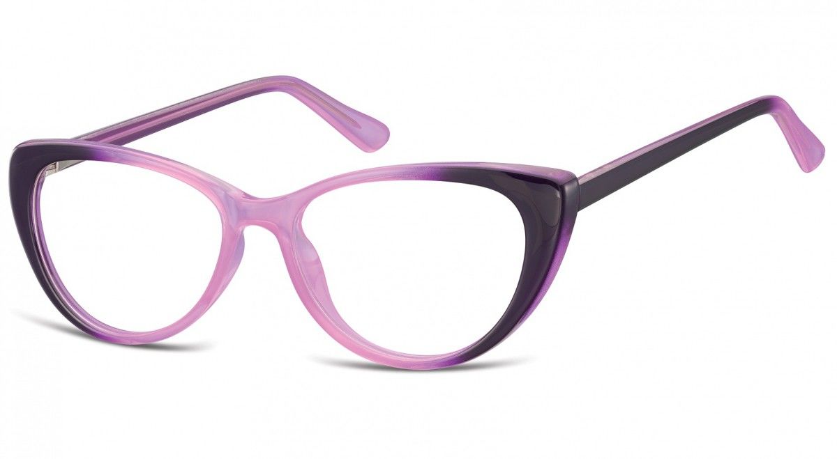 Sunoptic Okulary oprawki korekcyjne Kocie Oczy zerówki CP138D gradient purpurowy