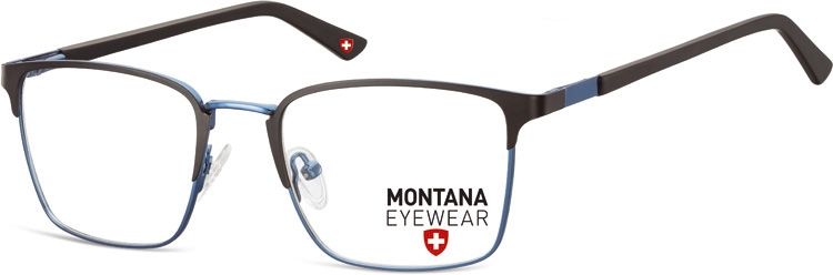 Montana Okulary oprawki prostokątne optyczne MM602 niebiesko-czarne